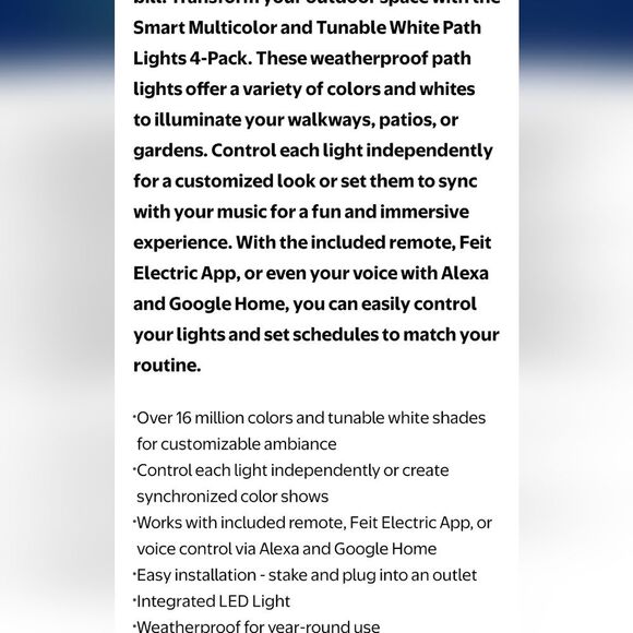 Feit Electric Integrated LED Bulb Plug-InSmart Color-Changing Turnable Path Ligh - Picture 13 of 16